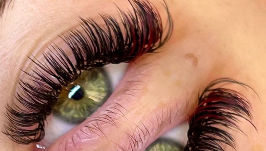 Close-up of eyelash extensions at By Liv, Doncaster, England, GB highlighting detailed craftsmanship.
