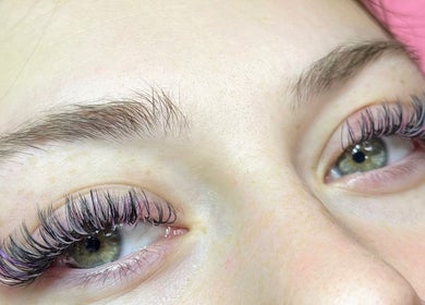 Close-up of eyelash extensions at By Liv, Doncaster, England, GB, showcasing expertly applied lash design.