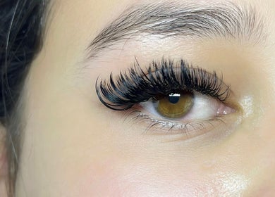 Close-up of lush eyelash extensions by By Liv, Doncaster, England, GB.