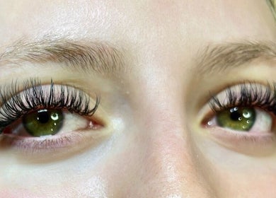 Enhanced eyelashes from By Liv, Doncaster, England, GB, showcasing expert beauty treatment.