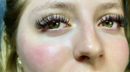 Close-up of eyelash extensions at By Liv, Doncaster, England, GB showcasing lush, voluminous lashes.