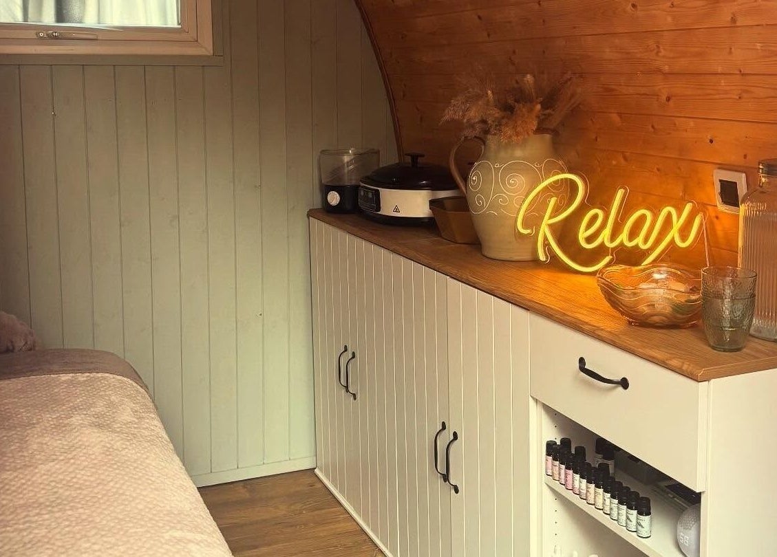 Relaxing wellness room at Rhilax, Ilkeston, England, GB with a serene atmosphere.