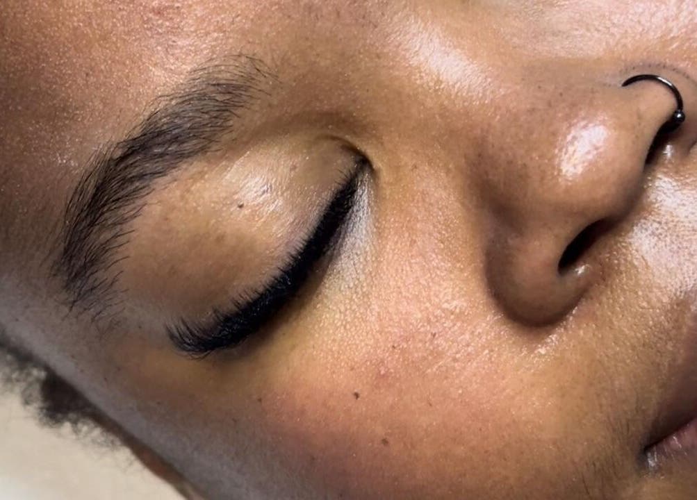 Close-up of lush eyelash extensions at Aestheticsby.Yas, Sandton, Gauteng, ZA enhancing natural beauty.