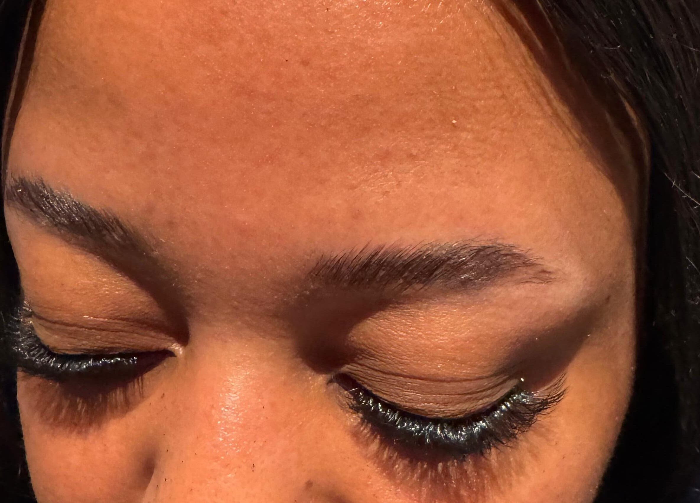 Close-up of eyelash extensions from Aestheticsby.Yas, Sandton, Gauteng, ZA, showcasing meticulous artistry.