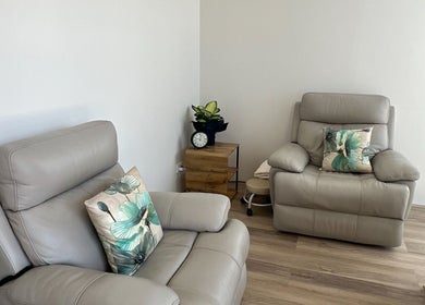 Comfortable seating area at Forest Lakes Massage Centre in Thornlie, Western Australia, AU.