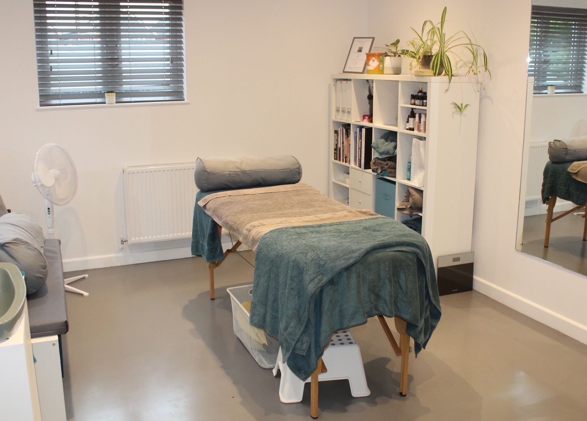 Relaxing treatment room at Valkyrie Performance and Aesthetics, Norwich, England, GB for wellness and beauty.