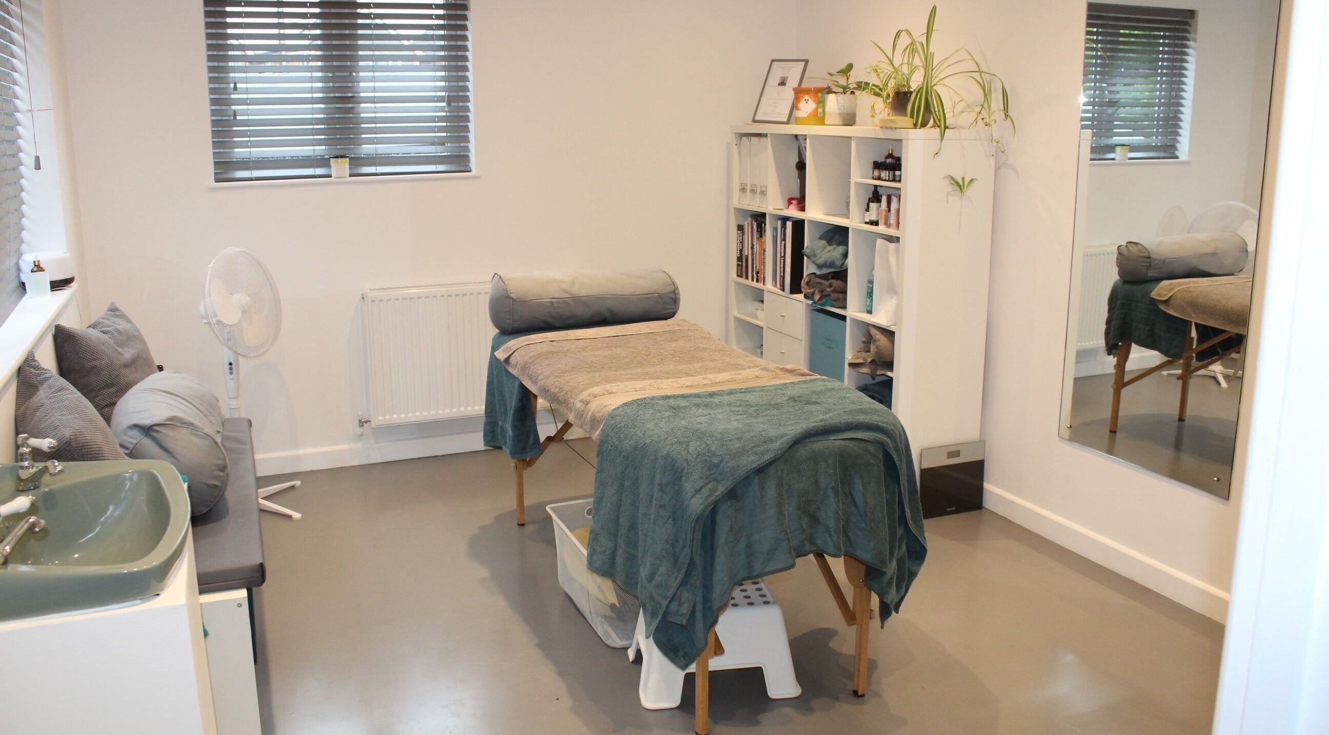 Relaxing treatment room at Valkyrie Performance and Aesthetics, Norwich, England, GB for wellness and beauty.