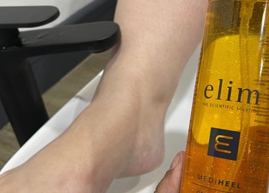 Foot and Elim product at The Glam Lounge, Berea, Kwazulu-natal, ZA, showcasing luxury pedicure treatment.
