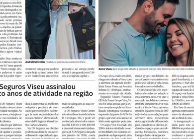 Revista destacando ANDRELIFAIFER em Viseu, Portugal, PT, premiando excelência em beleza e bem-estar.