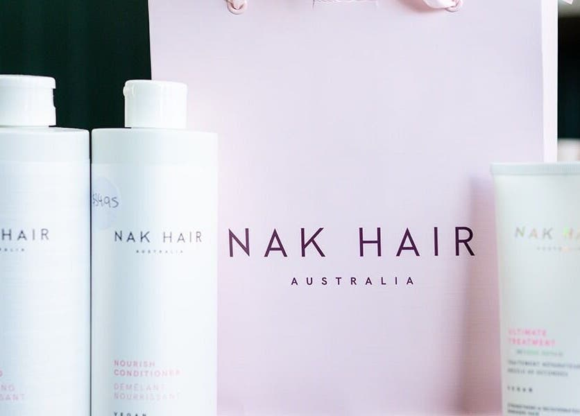 NAK Hair products displayed at Argyle Hair Design, Picton, New South Wales, AU. Perfect for nourishing hair care.