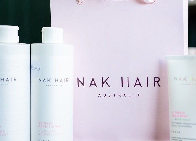 NAK Hair products displayed at Argyle Hair Design, Picton, New South Wales, AU. Perfect for nourishing hair care.