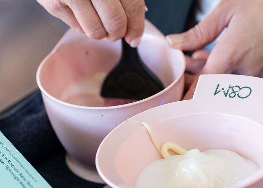 Hair color being mixed at Argyle Hair Design in Picton, New South Wales, AU.