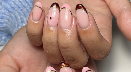 Stylish French nails design from HT Collective in Dronfield, England, GB showcasing refined elegance.