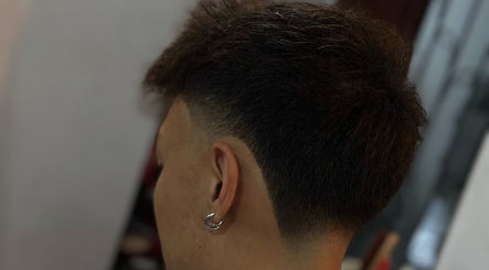 Close-up of a stylish fade haircut at Offcut Club, Singapore, Singapore, SG.