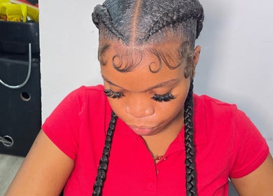 Stylish braids and sleek edges at Styled By Mo 🌸, Montego Bay, St. James Parish, JM.