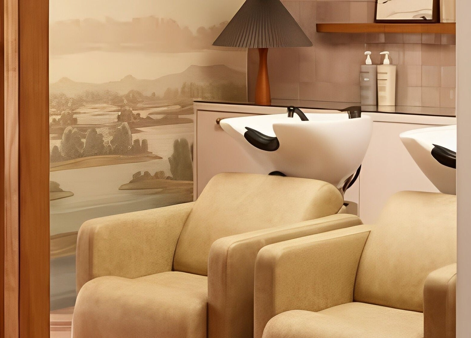 Luxurious salon chairs at Vincent & Dupree in Waverley, New South Wales, AU offer comfort and style.