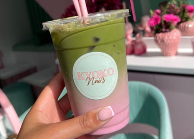 Colorful drink at KS Beauty By Kai, Sale, England, GB, showcasing a vibrant salon atmosphere.