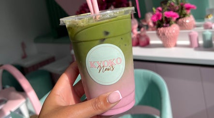 Colorful drink at KS Beauty By Kai, Sale, England, GB, showcasing a vibrant salon atmosphere.