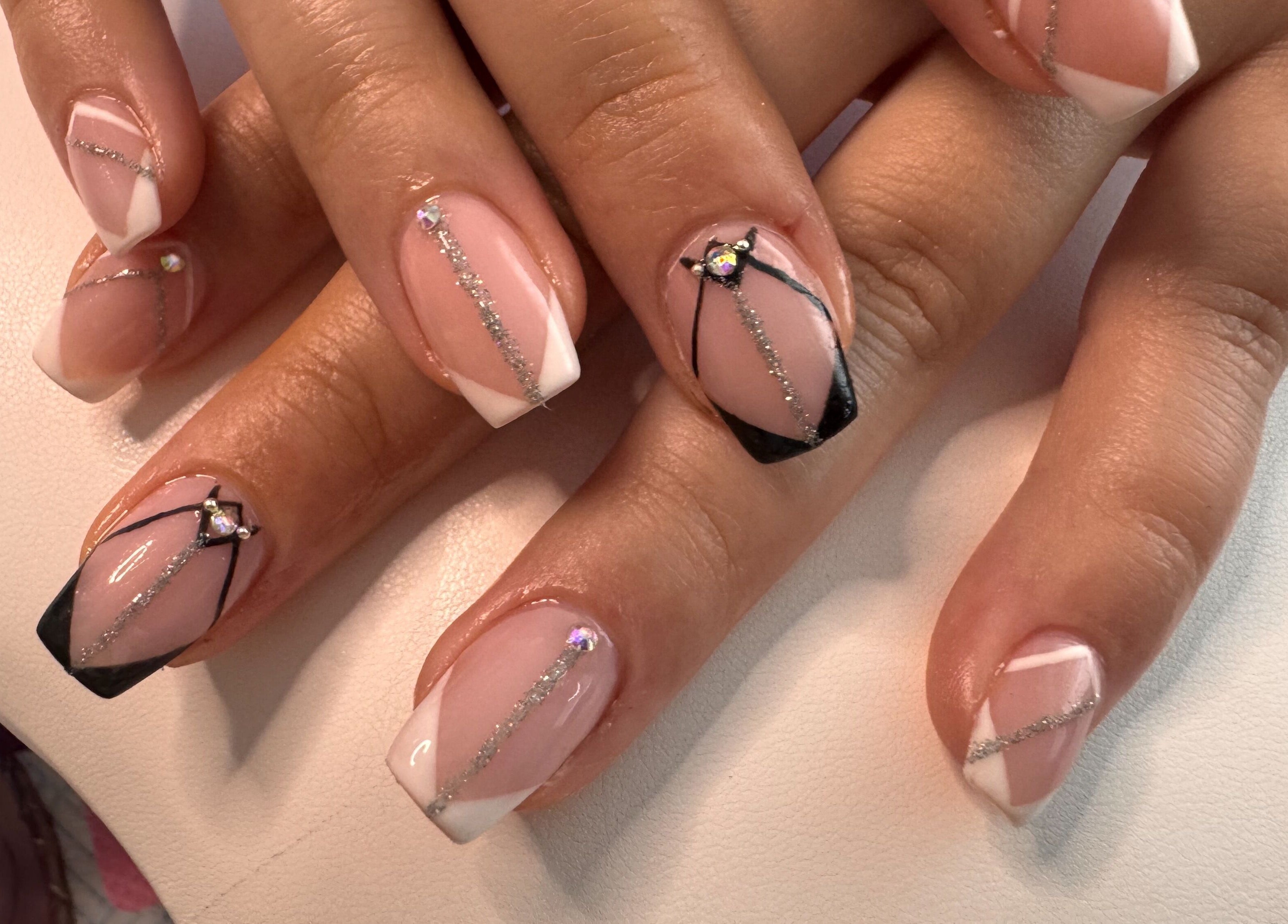 Glamorous nail art by Diamond Nails by Mariela, mobile service in Sindlesham, England, GB.