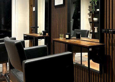 Stylish salon chairs and mirrors at Hair By Jess, located in Penllergaer, Cymru, GB.