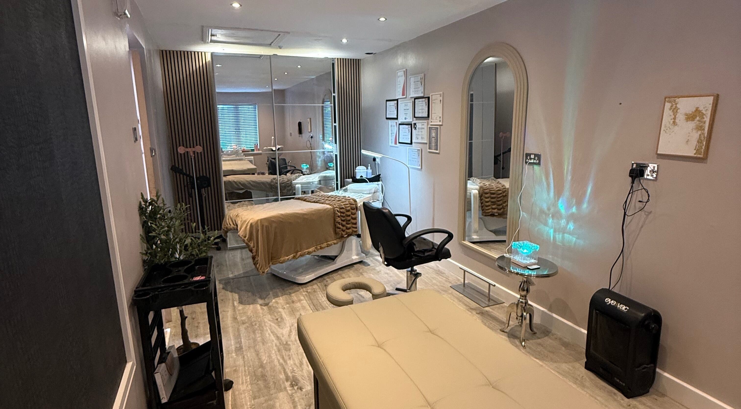 Elegant treatment room at Hair Design and Beauty by Jess, Maidenhead, England, GB. Modern decor and serene ambiance.