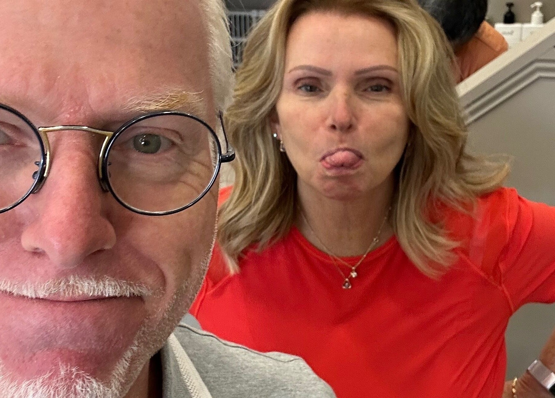 Joyful moment at Toddchristopher.stylist in Ottawa, Ontario, CA salon.