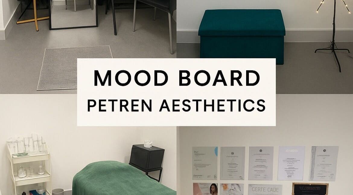 Mood board at Petren Aesthetics, Dublin, County Dublin, IE showcasing certificates and decor.
