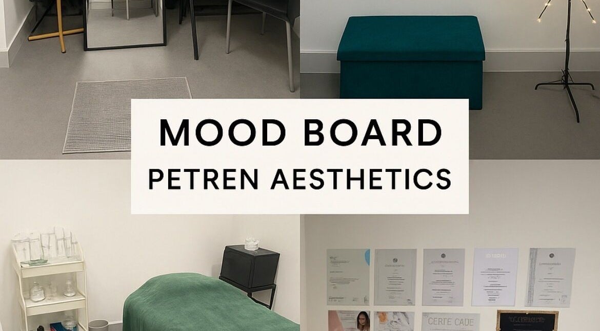 Mood board at Petren Aesthetics, Dublin, County Dublin, IE showcasing certificates and decor.