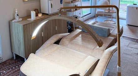 Luxury spa bed at Tiarne Lauren Beauty in Vasse, Western Australia, AU, offering a relaxing wellness experience.