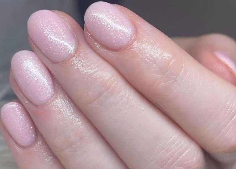 Elegant pink glitter nails at Bantai Beautybar, Chang Wat Surat Thani, Chang Wat Surat Thani, TH.