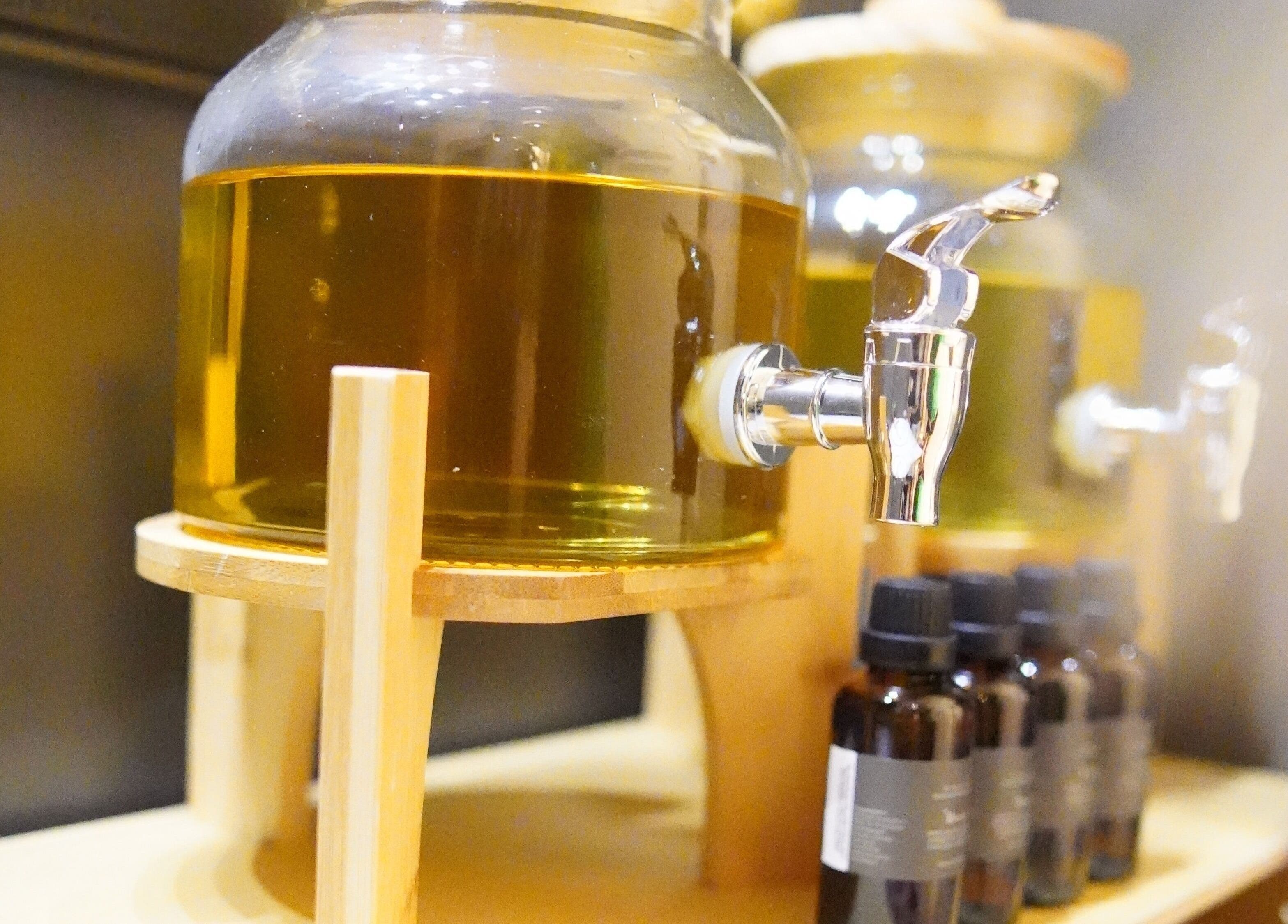 Essential oil display at The Ladies Society SPA, Ampang, Selangor, MY.