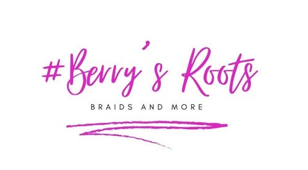 Berry’s Roots logo in pink, located in Opa-locka, Florida, US, specializing in braids and more.