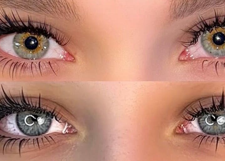 Close-up of glamorous eyelash extensions at W2 salon, South Salt Lake, Utah, US.