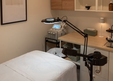 Elegant treatment room at Royal York Holistic Med Spa, Toronto, Ontario, CA, featuring modern spa equipment.