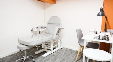 Modern manicure station at Maria Benitez Nails Studio in Camperdown, New South Wales, AU.