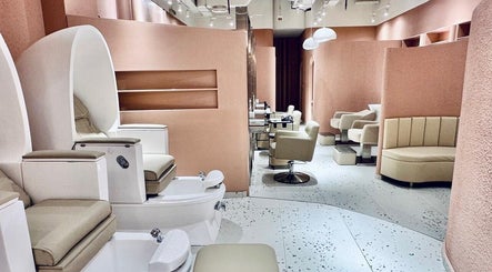 Luxurious interior of The Muse Beauty Space, Dubai, Dubai, AE, showcasing elegant seating and tranquil ambiance.