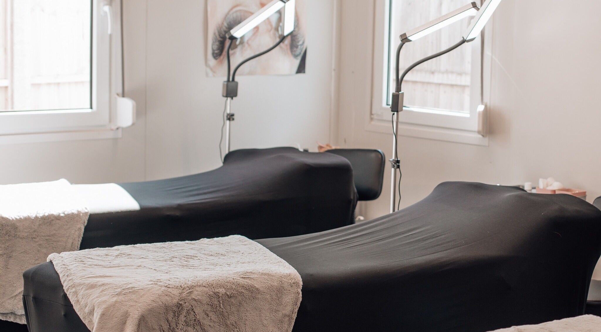 Tranquil treatment beds at Pretty Little Lashes & Aesthetics Ltd Burton Latimer, England, GB.
