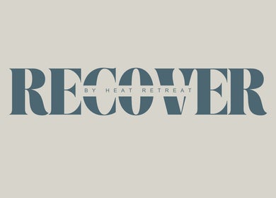 Recover by Heat Retreat logo in Mount Maunganui, Bay Of Plenty Region, NZ. Elegant and calming design.