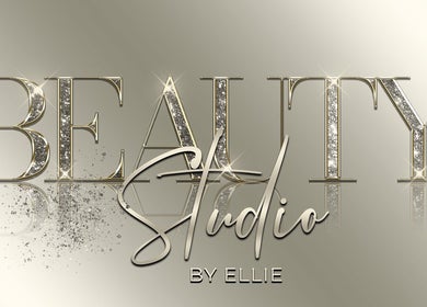 Elegant logo of Beauty Studio by Ellie Cook in Havant, England, GB with sparkling gold letters.