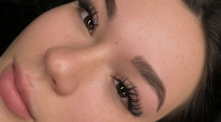 Close-up of expertly styled lashes and brows at Elite Beauty Studio, Browns Plains, Queensland, AU.