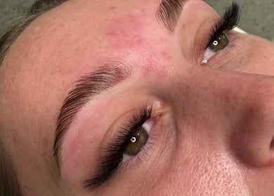 Close-up of lash and brow art at Elite Beauty Studio, Browns Plains, Queensland, AU.