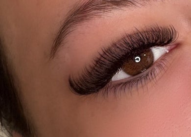 Close-up of lush lashes extension at Elite Beauty Studio, Browns Plains, Queensland, AU.