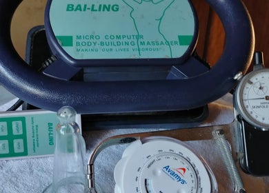 Body-building massager and tools at Wolseley Mobile MediSpa in Wolseley, Western Cape, ZA.