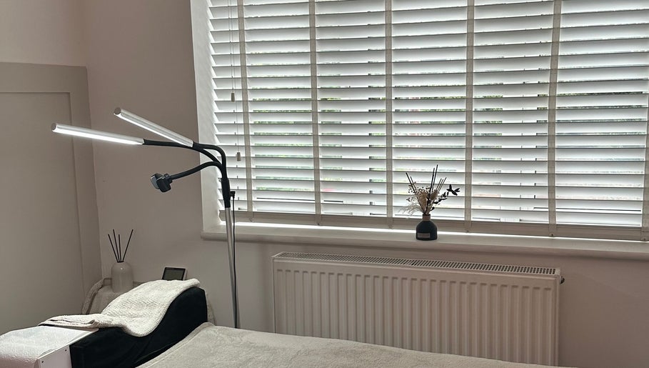 Cozy relaxation area in The Aura Cabin, Bobbing, England, GB with soothing decor and natural light.