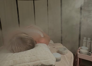 Relaxing steam therapy at A.M Beauty, Hinckley, England, GB, enhancing wellness amidst cozy ambiance.