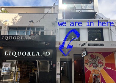 Entrance to Ouchie behind Liquorland at Manly, New South Wales, AU