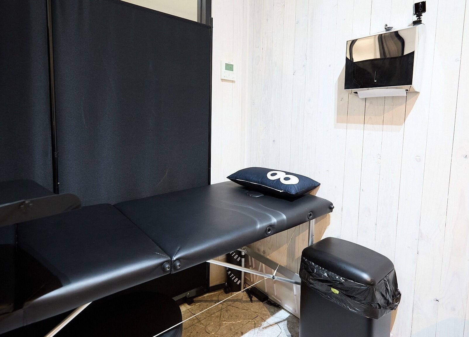 Relaxing spa room with massage table at Ouchie, Manly, New South Wales, AU.