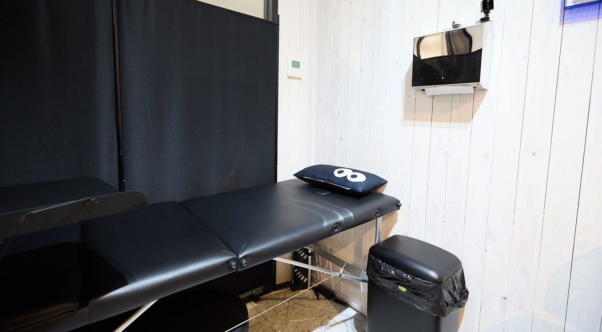 Relaxing spa room with massage table at Ouchie, Manly, New South Wales, AU.