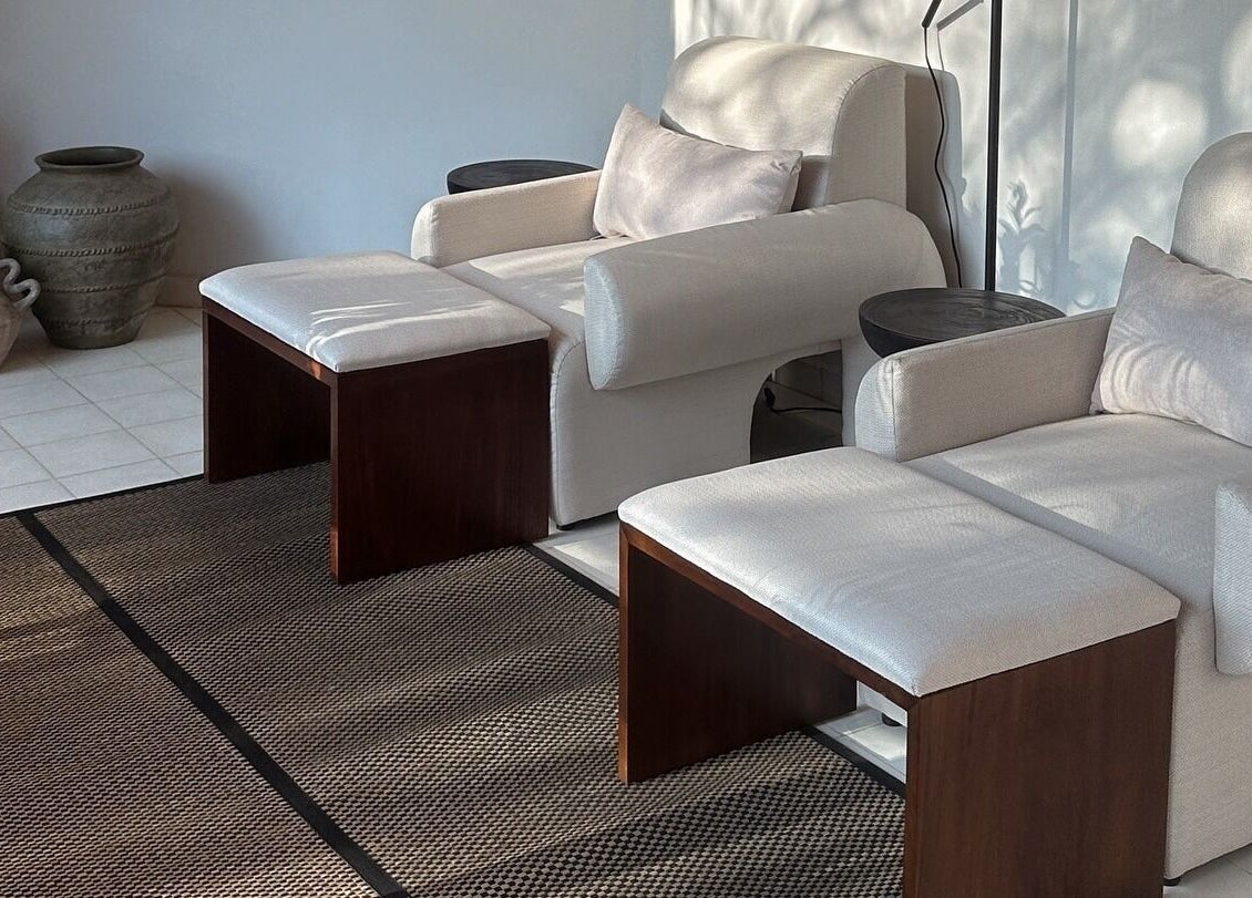 Relaxation chairs at Studio SAMĀ Nails & Coffee [Nyuh Kuning] in Bali, Bali, ID with natural light and decor.