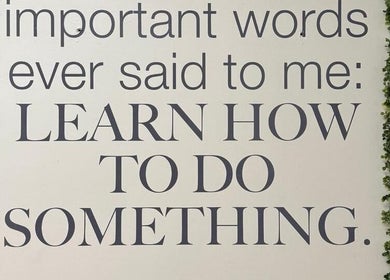 Greenery decor with motivational quote at Dermanation South Africa, Sandton, Gauteng, ZA.